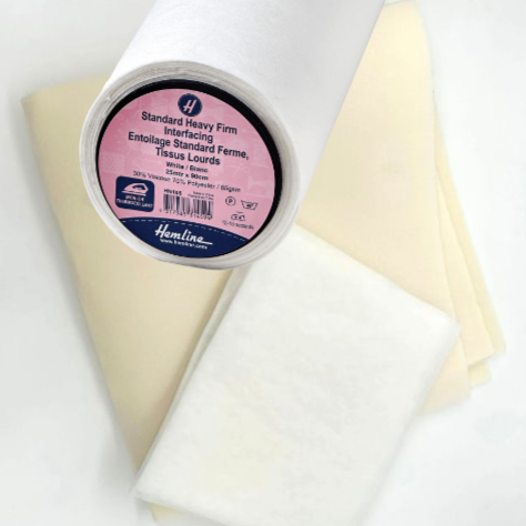Iron-On Interfacing Esssentials: 1m Vlieseline H640, 1m Vlieseline Style-Vil Fix + 1m Hemline HN105 Standard Heavy Firm Interfacing