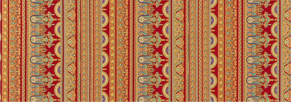 Robert Kaufman Fabrics | Ancient Beauty 'Border Print' SRKM-22112-91 CRIMSON: by the 1/2m
