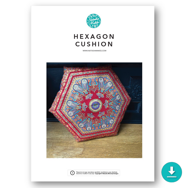 INSTRUCTIONS: Hexagon Cushion: DIGITAL DOWNLOAD