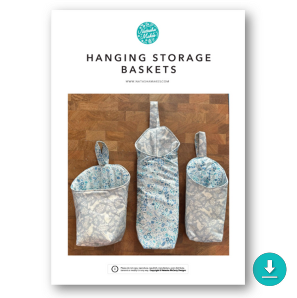 INSTRUCTIONS with Templates: Hanging Storage Baskets: DIGITAL DOWNLOAD