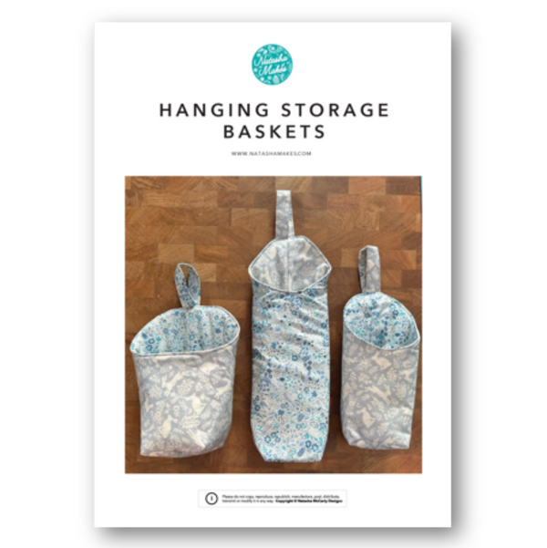INSTRUCTIONS with Templates: Hanging Storage Baskets: PRINTED VERSION