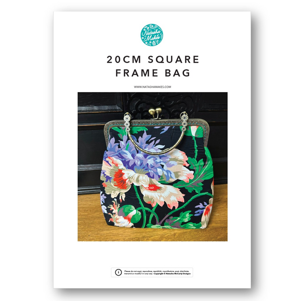INSTRUCTIONS: 20cm Square Frame Bag: PRINTED VERSION