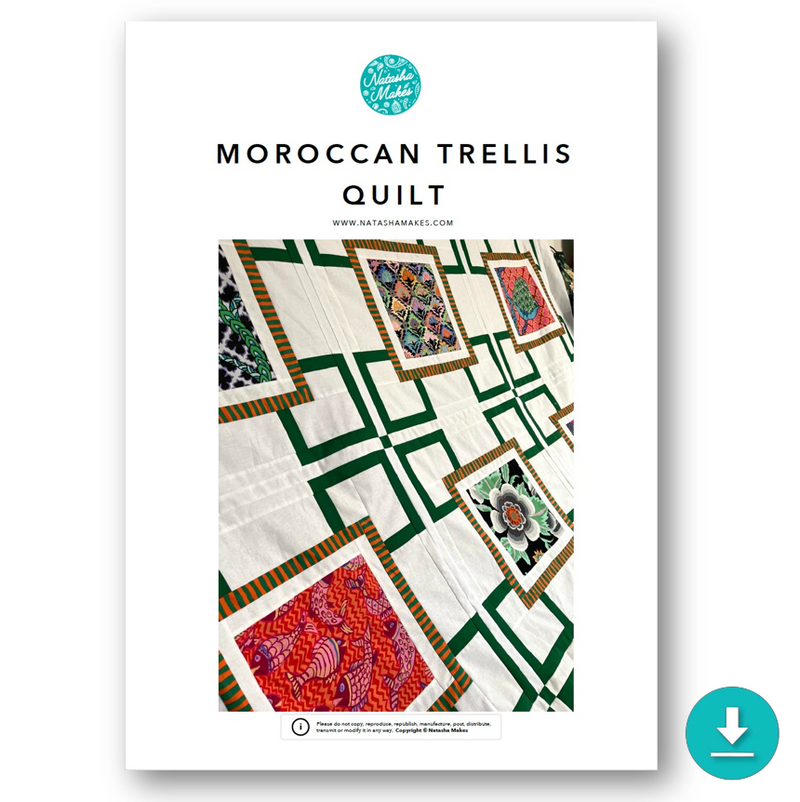 INSTRUCTIONS: 'Moroccan Trellis' Quilt Pattern: DIGITAL DOWNLOAD