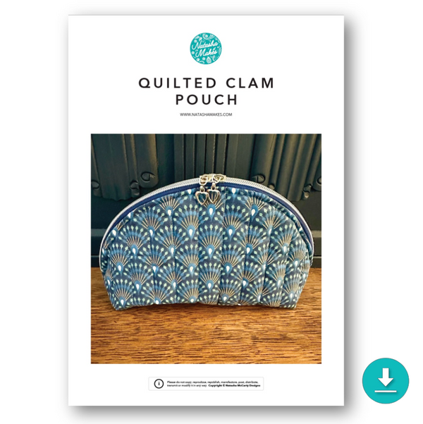 INSTRUCTIONS: Quilted Clam Pouch: DIGITAL DOWNLOAD