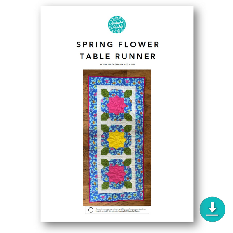 INSTRUCTIONS: Spring Flower Table Runner Pattern: DIGITAL DOWNLOAD ...