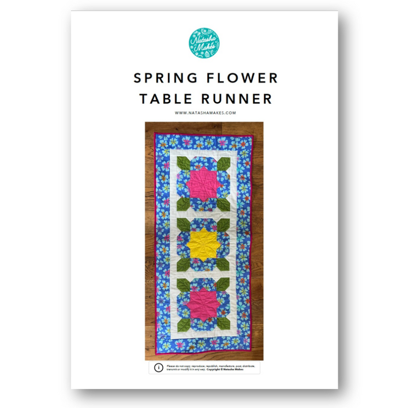 INSTRUCTIONS: Spring Flower Table Runner Pattern: PRINTED VERSION