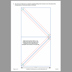 TEMPLATES Only: 40 Printed (in colour) FPP templates for the Triangle Madness Quilt