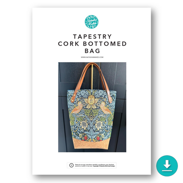 INSTRUCTIONS: Tapestry Cork-Bottomed Bag: DIGITAL DOWNLOAD