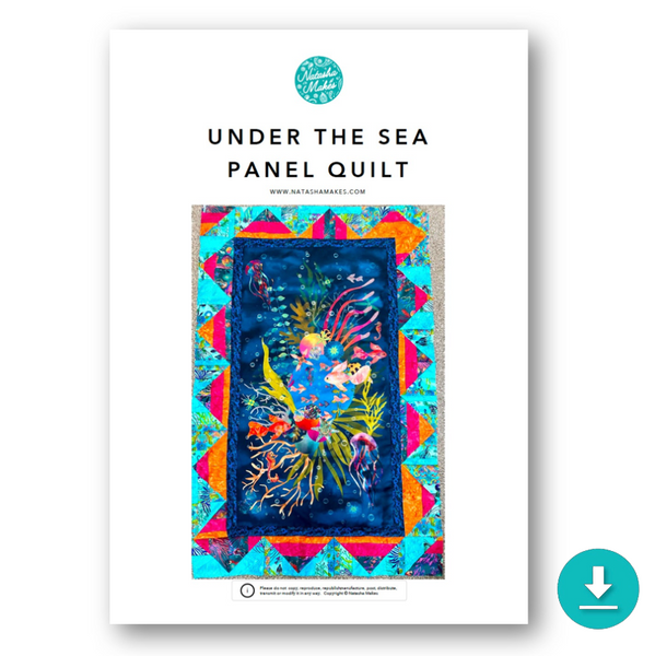 INSTRUCTIONS: Under The Sea Panel Quilt: DIGITAL DOWNLOAD – Natasha Makes