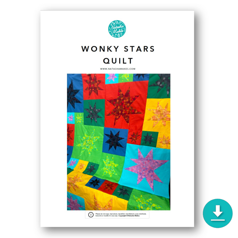 INSTRUCTIONS: Wonky Stars Quilt Pattern: DIGITAL DOWNLOAD