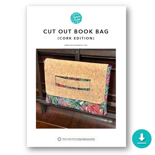 INSTRUCTIONS: Cut Out Book Bag (Cork Edition): DIGITAL DOWNLOAD