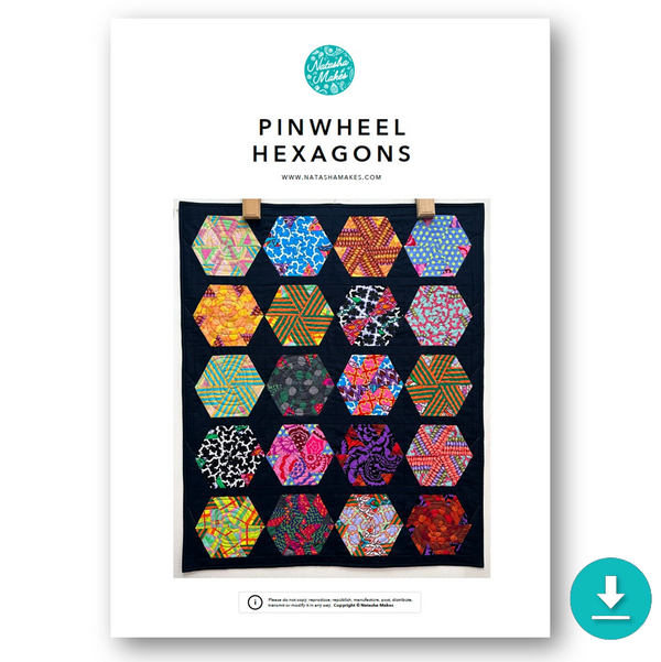 INSTRUCTIONS: Pinwheel Hexagons: DIGITAL DOWNLOAD