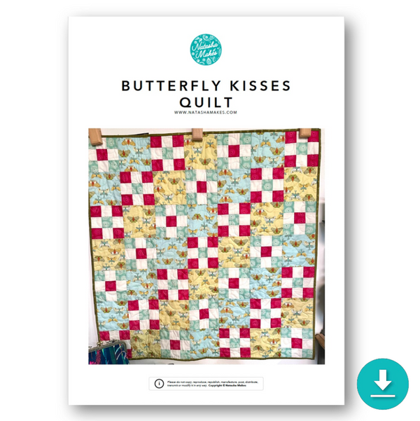 INSTRUCTIONS: Butterfly Kisses Quilt Pattern: DIGITAL DOWNLOAD