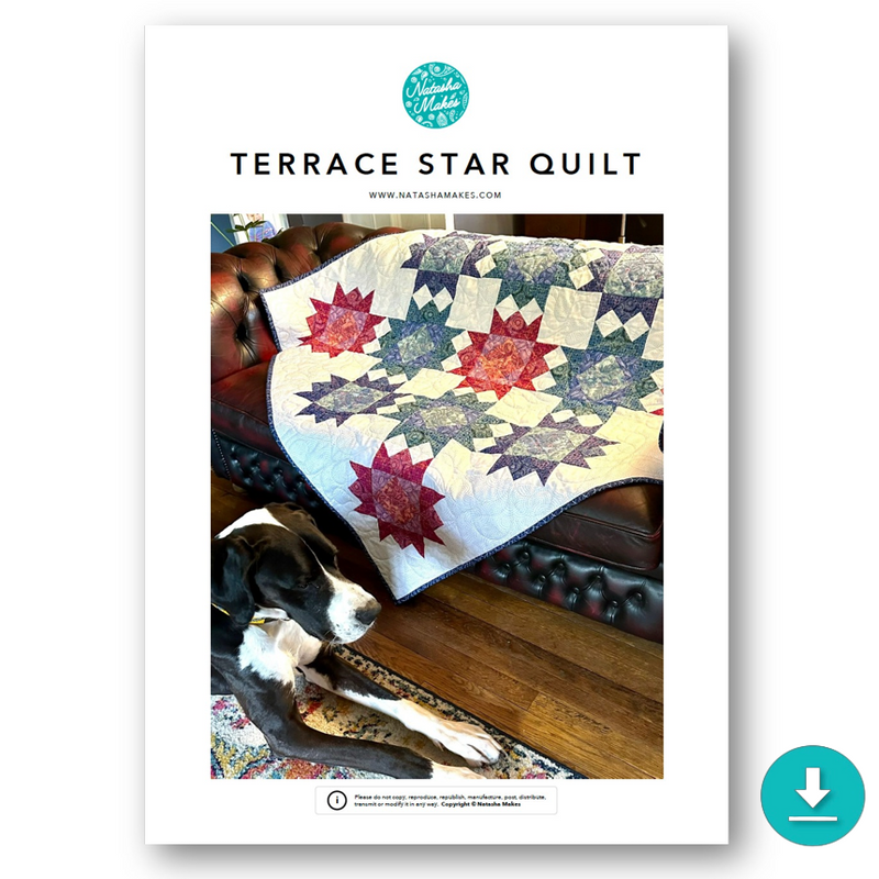 INSTRUCTIONS: Terrace Star Quilt Pattern: DIGITAL DOWNLOAD – Natasha Makes