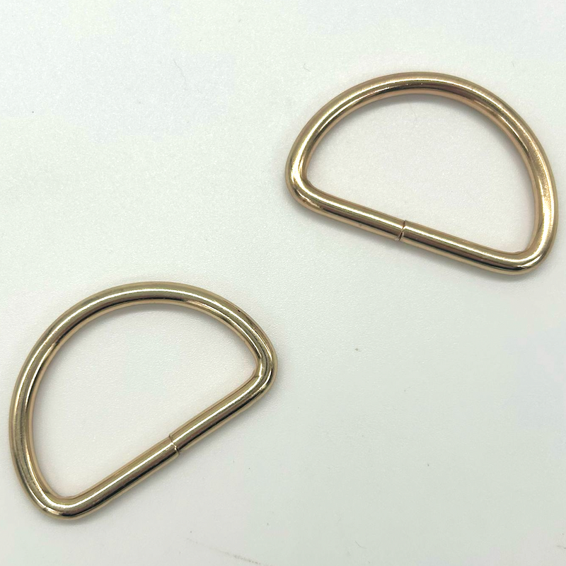 HARDWARE: 38mm D Rings: One Pair (2 Pieces): Gold colour