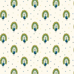 Liberty | Garden Party 'Proud Peacocks' High Summer 7339B: by the ½m