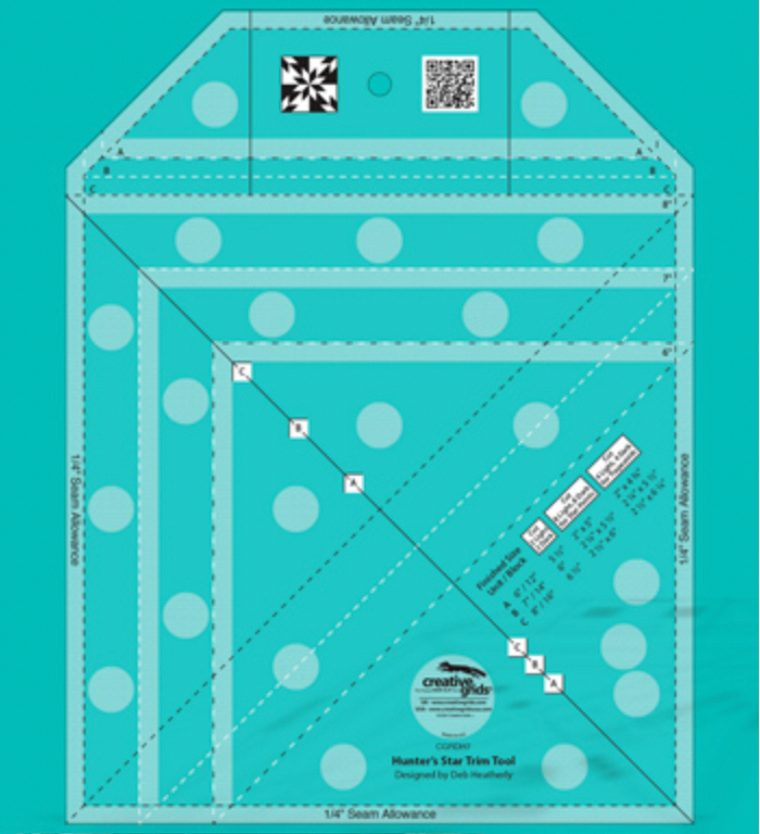 Creative Grids: CGRDH7 Non-Slip Hunter's Star Trim Tool by Deb Heatherley