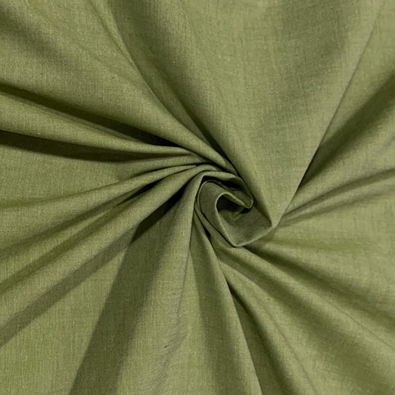 Yarn Dyed Cotton Chambray: Green: by the 1/2m