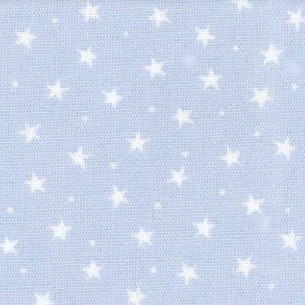 Cotton Poplin Print 'Stars' in Powder Blue: by the METRE