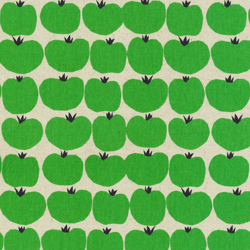 Sevenberry for Robert Kaufman | Cotton/Flax Blend Canvas 'Tomato' 850412D1-2 GREEN: by the 1/2m