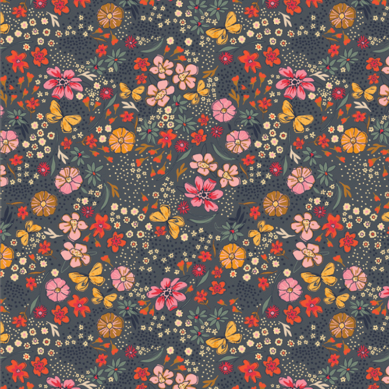 Maureen Cracknell for Art Gallery Fabrics | The Flower Fields 'Floral Abundance Shade' AGFFLF85910: by the ½m