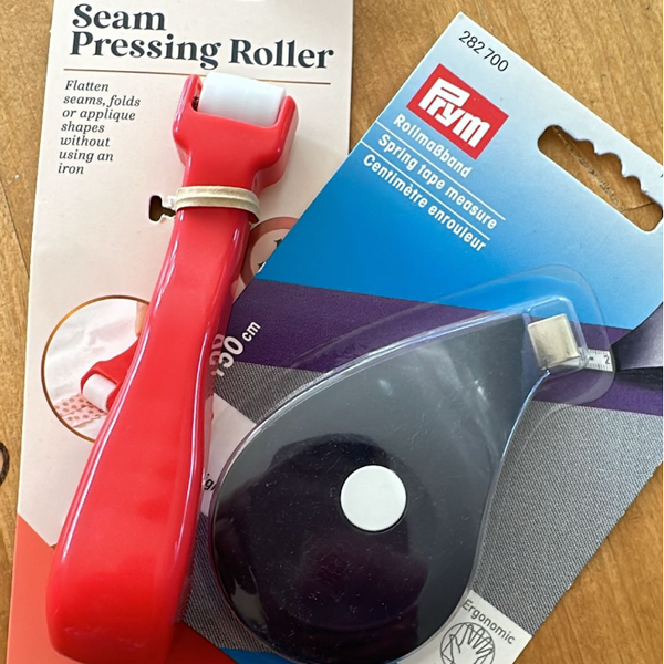 FRIDAY DEAL DUO: PRYM Ergonomics | Spring Tape Measure 282 700 (150cm) + Sew Easy | Seam Pressing Roller