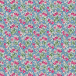 Liberty | Flower Shop 'Florist's Flowers' Powder Blue 412A: by the ½m