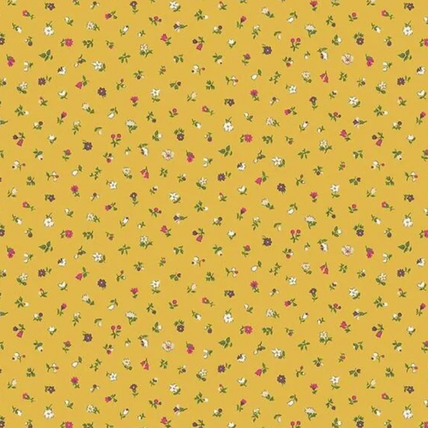 Liberty | Flower Shop 'Newland Sprigs' Mustard 415A: by the ½m