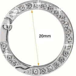 HARDWARE: Pair of 20mm Spring O-Rings with Sparkle Detail: Silver colour