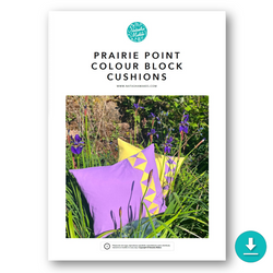 INSTRUCTIONS: Prairie Point Colour Block Cushion Cover: DIGITAL DOWNLOAD