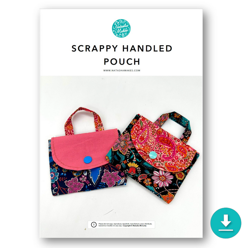 INSTRUCTIONS: Scrappy Handled Pouch: DIGITAL DOWNLOAD