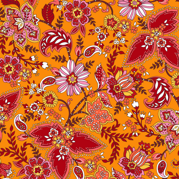 Fizah Malik Designs for Dashwood Studio | Ace Lawn (145cm wide) 'Haania' 1683L ORANGE: by the METRE