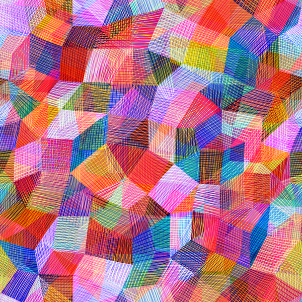 Rachel Parker for Dashwood Studio | Chroma RAYON (145cm wide) 'Sketched Shapes' 2441 ROSE: by the METRE
