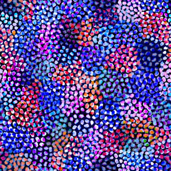 BOLT END: Rachel Parker for Dashwood Studio | Chroma RAYON (145cm wide) 'Painted Spots' 2435 BLUE: Approx 2.2m