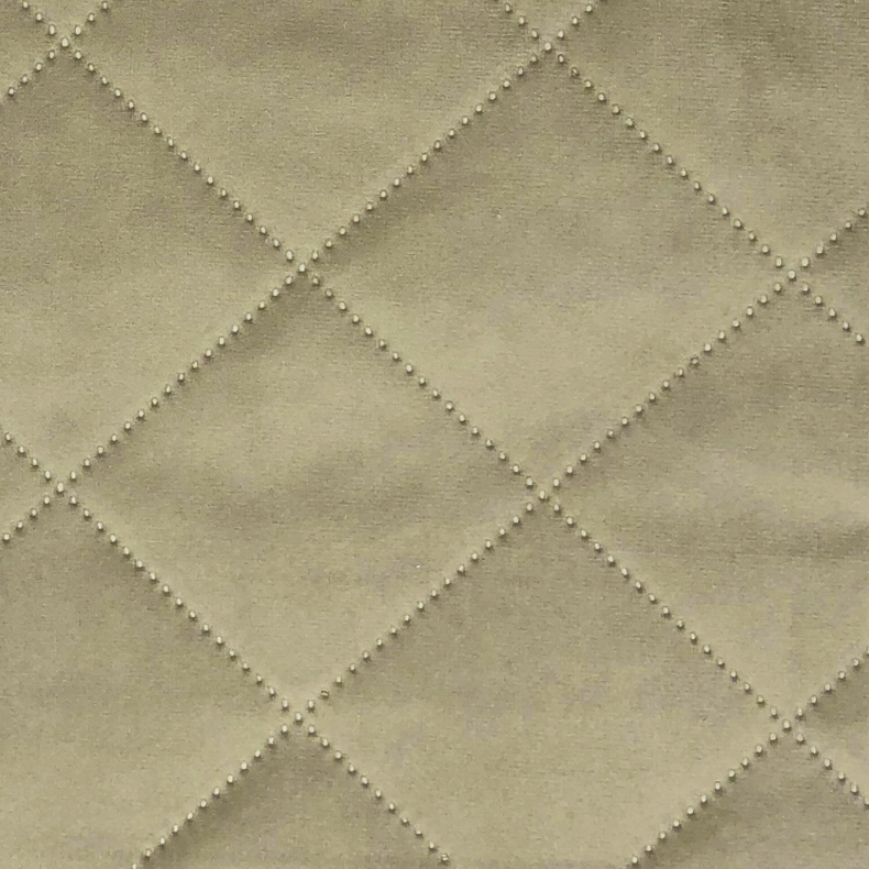 Chatham Glyn | Crafty Velvets 'Quilted Plain' QCVP013 Linen: by the 1/2m