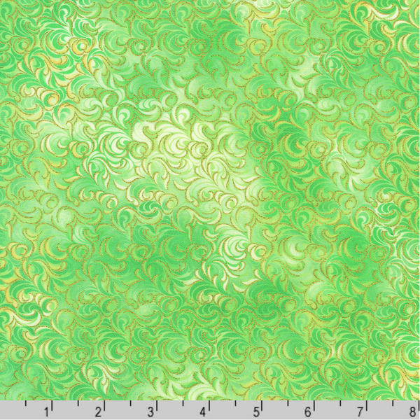 Robert Kaufman Fabrics | Mixed Metallics 'Swirls' SRKDM-23067-375 SPROUT: by the 1/2m