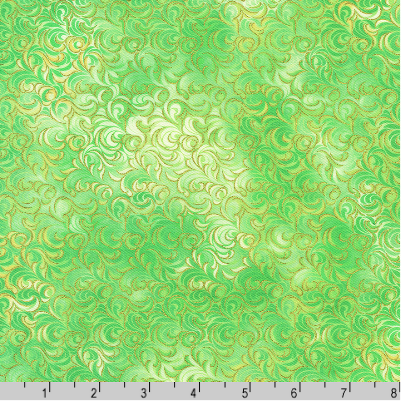 Robert Kaufman Fabrics | Mixed Metallics 'Swirls' SRKDM-23067-375 SPROUT: by the 1/2m