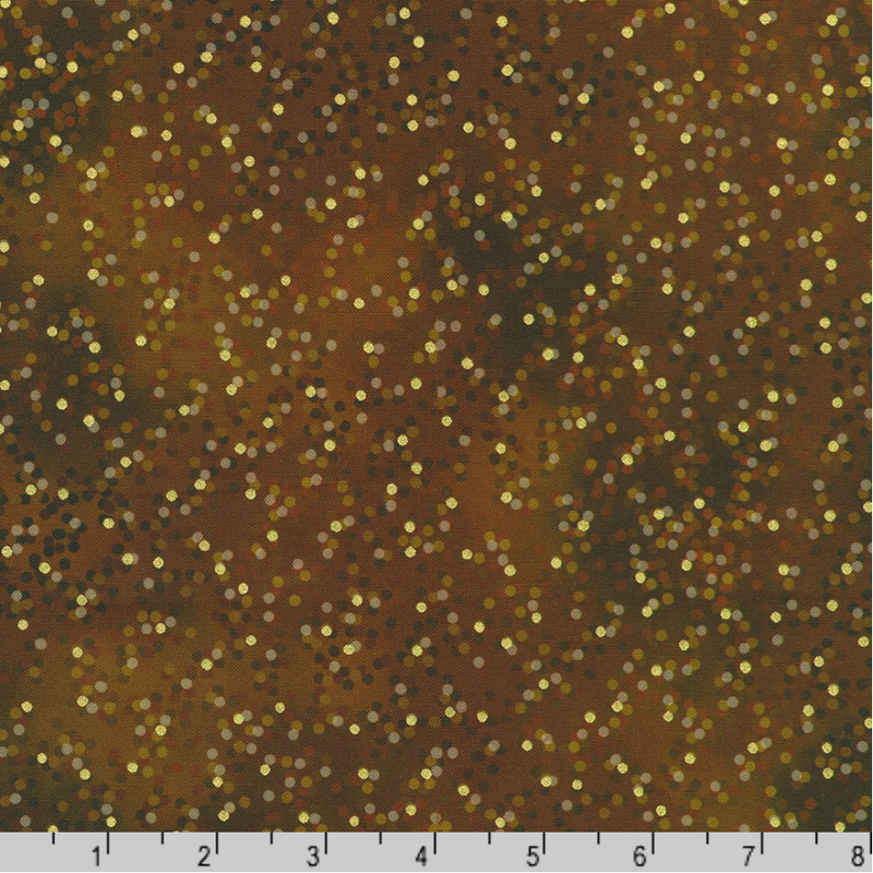 Robert Kaufman Fabrics | Mixed Metallics 'Dotty' SRKDM-23069-174 ESPRESSO: by the 1/2m