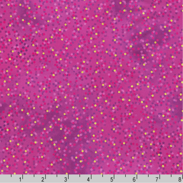 Robert Kaufman Fabrics | Mixed Metallics 'Dotty' SRKDM-23069-472 DAHLIA: by the 1/2m