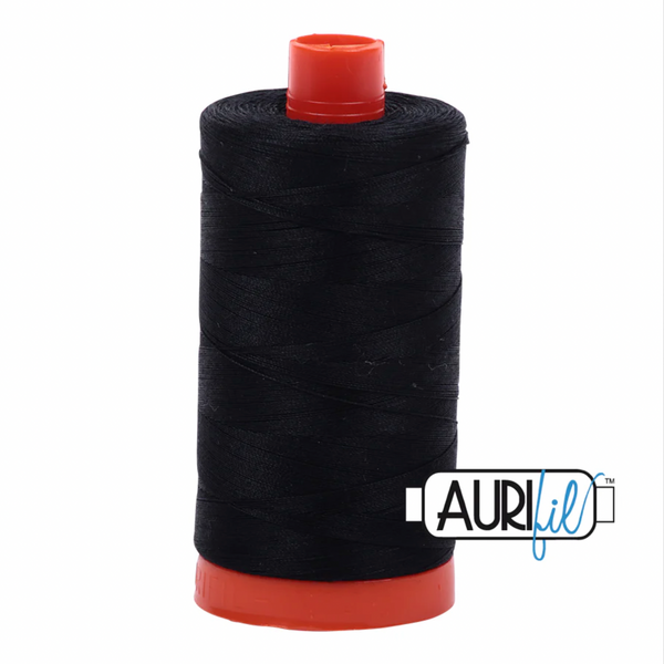 THREAD: Aurifil 50/2 50wt Cotton Thread: Large 1300m Spool: 2692 Black