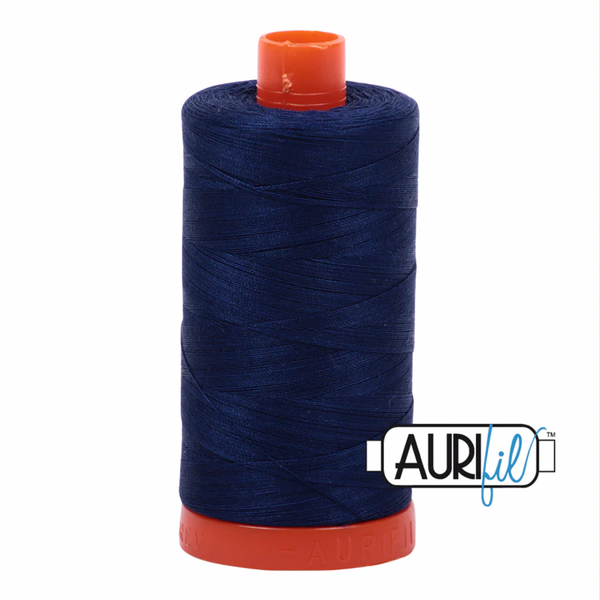 THREAD: Aurifil 50/2 50wt Cotton Thread: Large 1300m Spool: 2784 Dark Navy