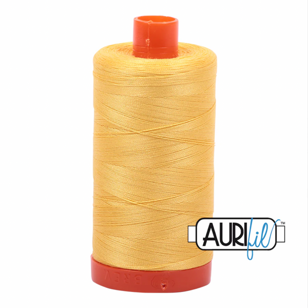 THREAD: Aurifil 50/2 50wt Cotton Thread: Large 1300m Spool: 1135 Pale Yellow