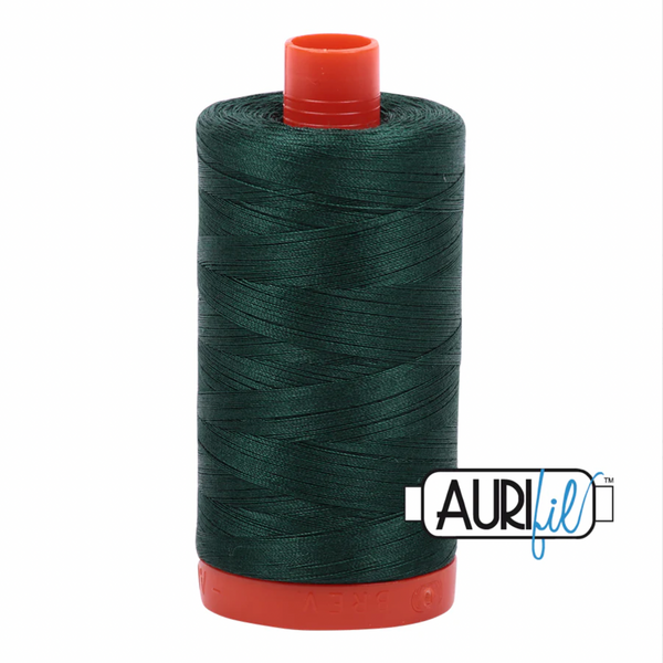 THREAD: Aurifil 50/2 50wt Cotton Thread: Large 1300m Spool: 2885 Medium Spruce