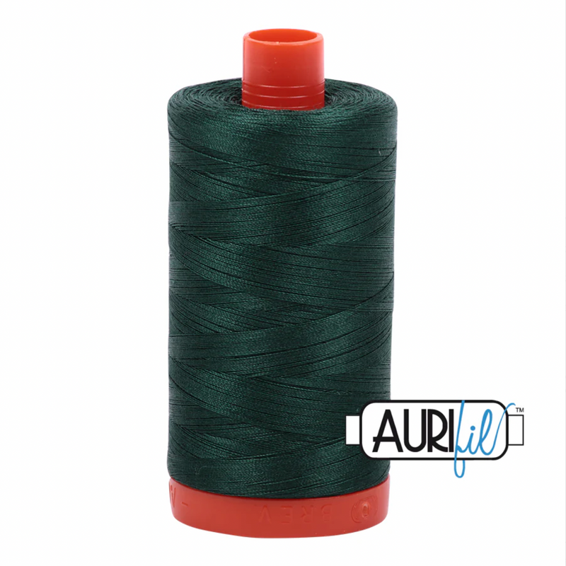 THREAD: Aurifil 50/2 50wt Cotton Thread: Large 1300m Spool: 2885 Medium Spruce