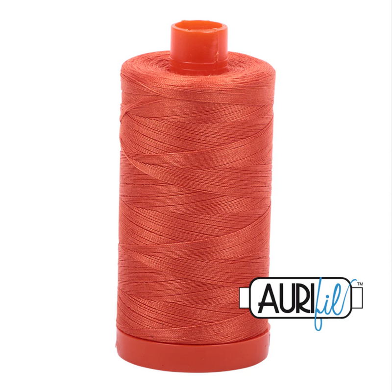 THREAD: Aurifil 50/2 50wt Cotton Thread: Large 1300m Spool: 1154 Dusty Orange
