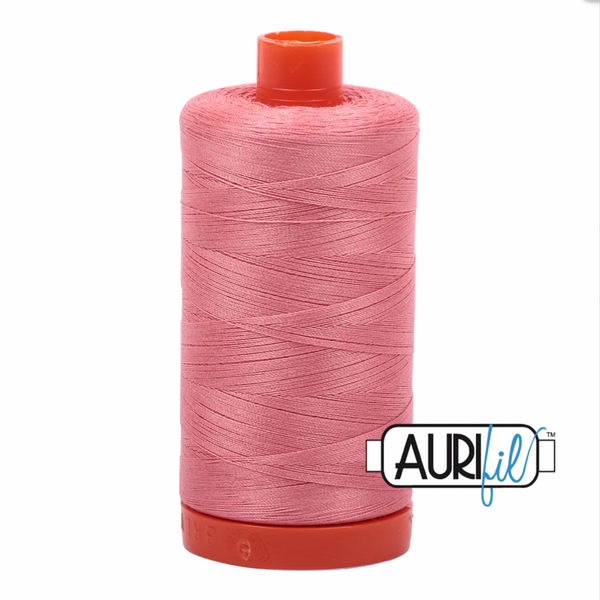 THREAD: Aurifil 50/2 50wt Cotton Thread: Large 1300m Spool: 2435 Peachy Pink