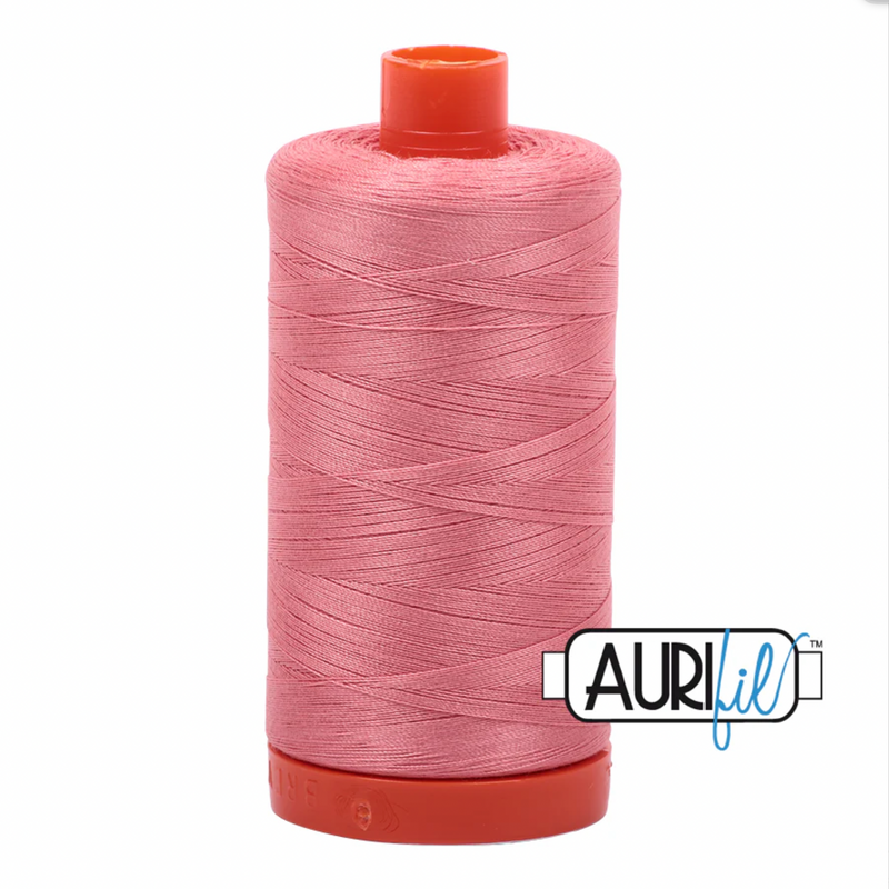 THREAD: Aurifil 50/2 50wt Cotton Thread: Large 1300m Spool: 2435 Peachy Pink