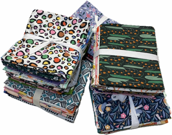 Natasha's Warehouse Clearance Madness: 10 Cloud9 Organic Cotton Fabrics FAT QUARTERS + Free NM Instructions