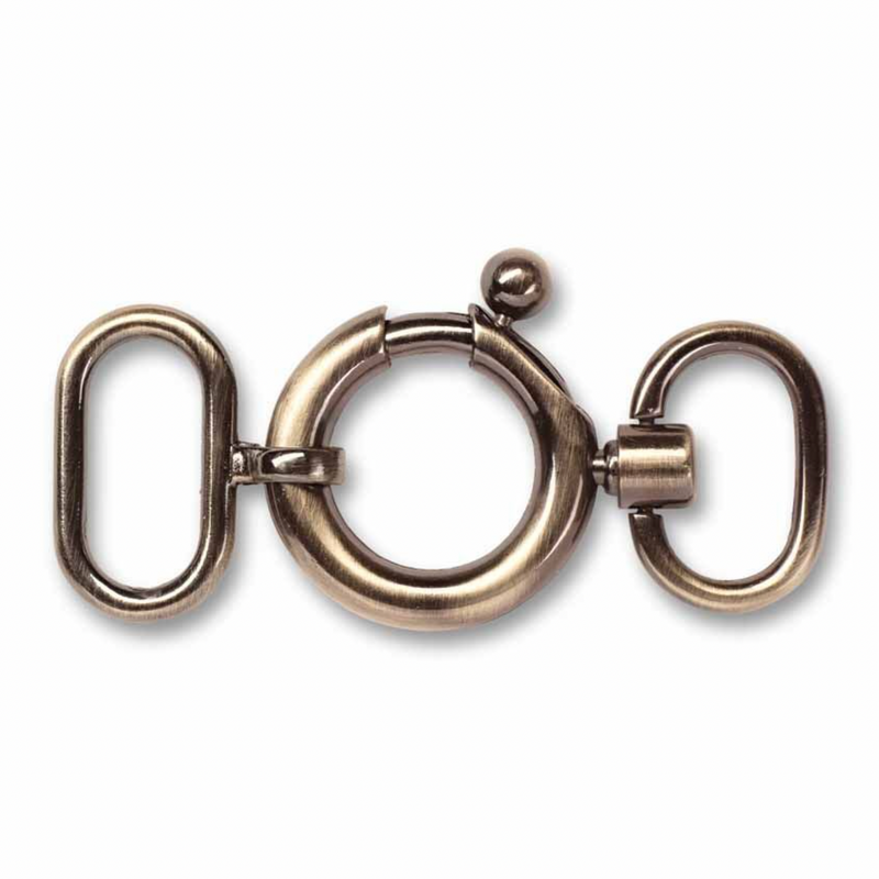 HARDWARE: Prym Clasp Buckle Antique Brass 35mm x 105mm: 416 281