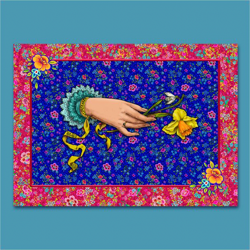 Odile Bailloeul: Carte Velours 'Espoir' (Velvet Card 'Hope'): Approx 26cm x 36cm / 10¼" x 14¼" Panel